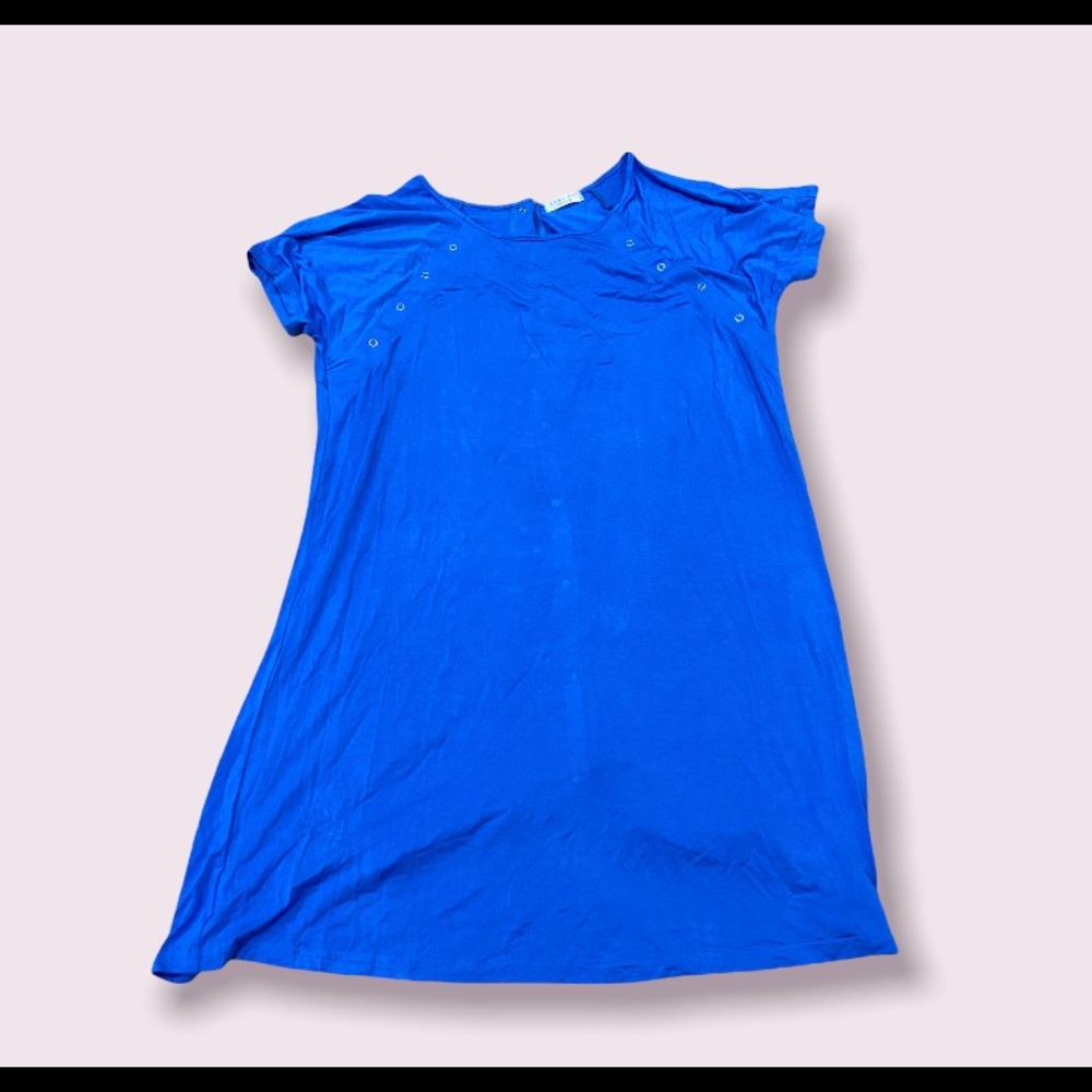 NWOT Maternity Delivery Dress in Blue